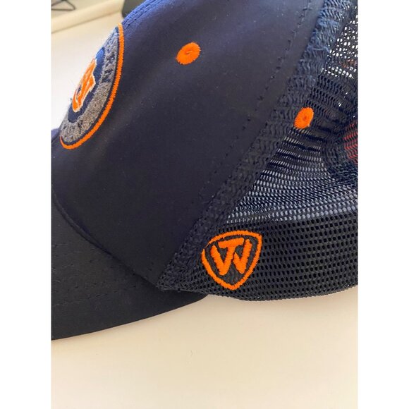 Auburn University Snapback Trucker Hat Mens OS Blue/Orange Tigers SEC Football - Picture 5 of 10